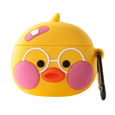 No.1 Earphone Cover for Huawei FreeBuds 4i Drop-proof Cute Cartoon Shape Silicone Sleeve - Duck