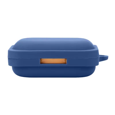 For Nothing Ear (A) Soft Silicone Case Anti-Lost Earphone Protective Cover with Buckle - Dark Blue