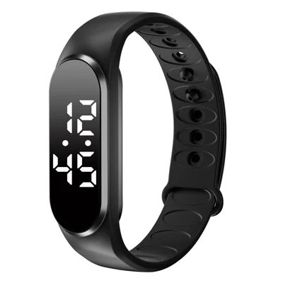 CD2-UD Sportarmband Countdown Stopwatch Slaapmonitoring Wekker Stappenteller Armband - Zwart