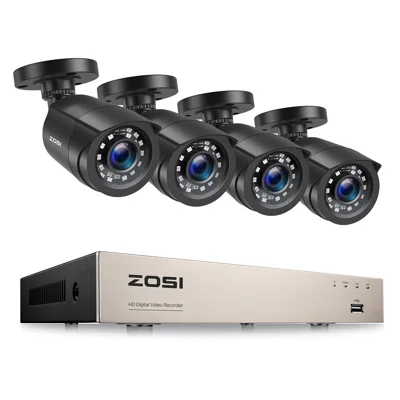 ZOSI 3K Lite 8-kanalssäkerhetskamerasytem, utan hårddisk H.265+ 5MP video-DVR-spelare med 4X HD 1920TVL 1080P - Svart / UK-uttag