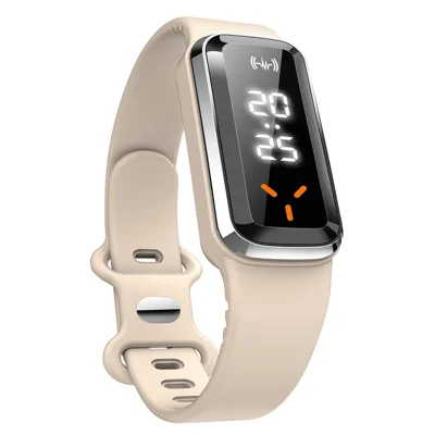 DIROSE F3 Pro Ultrasonic Mosquito Repellent Bracelet Sports Electronic Smart Wristband with Battery Display - White