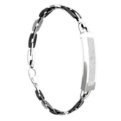 SY3 Health Monitoring Smart Bracelet Multifunctional Heart Rate Blood Oxygen Tracker Waterproof Fitness Band - Cross Buckle / Black+White