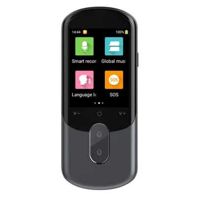 F4A Offline Translator Device 139 Languages Voice Translation  /  Photo Translation  /  Audio Recording for English Speaking Training - Black