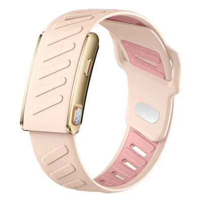 KR96PRO Smart Health Armband ECG Herzfrequenz Schlaf Blutsauerstoff Stressmonitor Bildschirmfreier Fitness Tracker Gesundheitsarmband - Pink / Silikonband