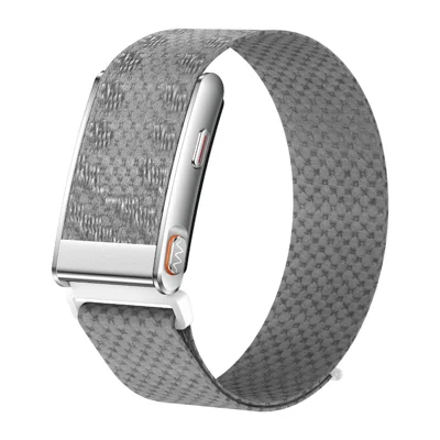 KR96PRO Smart Health Armband ECG Hartslag Slaap Bloedzuurstof Stressmonitor Screenloze Fitnesstracker Gezondheidsband - Grijs / Gevlochten Band