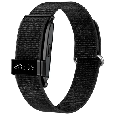 S18 Smart Fitness Tracker Gesundheitsüberwachungs-Armband IP68 wasserdicht Puls- und Sauerstoffsättigungs-Schlafmonitor Armband – Schwarz