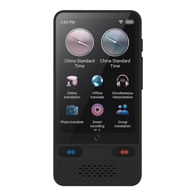 S85 Traducteur Portable 138 Langues, Appareil de Traduction Vocale avec Enregistrement Hors Ligne