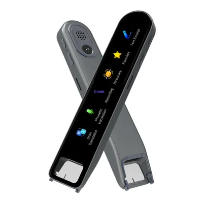 Stylet de traduction intelligent A29S Écran HD de 3,69 pouces, traducteur en ligne 112 langues, 1+8 Go - Noir