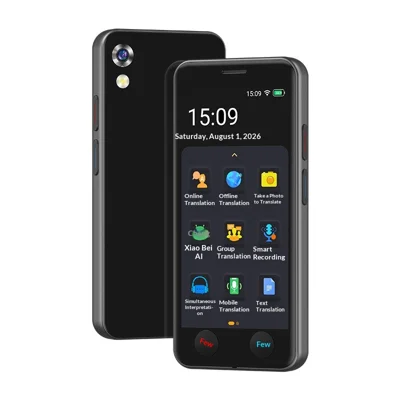 VORMOR A40Pro - Traducteur portable intelligent avec écran de 4,1 pouces, traduction en temps réel, plus de 150 langues, fonction hors ligne, idéal pour les voyages et les affaires - Noir