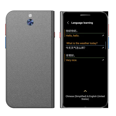 A70lite - Traducteur intelligent hors ligne avec IA, appareil de traduction en temps réel pour 150 langues, idéal pour les voyages et les affaires - Noir