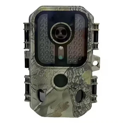 Cámara de caza 4K 30MP con visión nocturna por infrarrojos, cámara de vigilancia IP65 para monitoreo de vida silvestre para uso en exteriores - Camuflaje