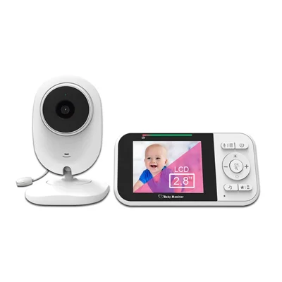 218 2.8-inch LCD Baby Monitor Temperature Detection 2 Way Voice Baby Security Video Camera - US Plug