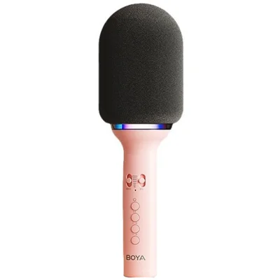 BOYA K11 Bluetooth-compatible Wireless Microphone with RGB Light Karaoke Mic for Phone / Tablet / PC - Pink