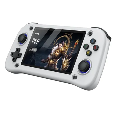 G28 64G Handheld Game Console 4.3 Inch HD IPS Screen Retro Arcade Game Device - White
