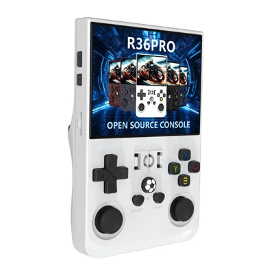 R36 PRO 64G Retro 3.5 Inch Screen Handheld Gaming Console Portable Arcade Game Machine - White