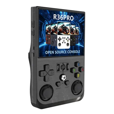 R36 PRO 128G Retro 3.5 Inch Screen Handheld Gaming Console Portable Arcade Game Machine - Transparent Black