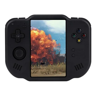 AMPOWN Mini Zero 40 Android 4 Inch 64-bit Handheld Game Console Retro Classic Gaming Device with 64GB TF Card - Black