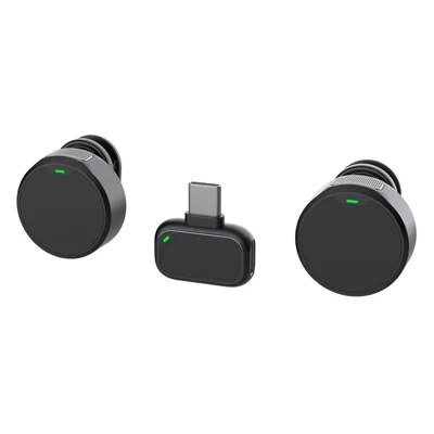 Q8 Magnetic Clip-on Microphone Professional Noise Cancelling Bluetooth-compatible 5.0 Condenser Mic, 2 Transmitter + 1 Receiver - Type-C Plug