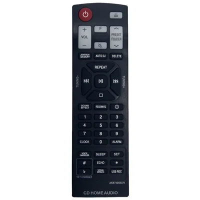 AKB74955371 For LG Audio Player Remote Control CD Home Audio System IR Controller with Multi Function Keys - Black