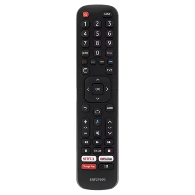 ERF2F60G For Hisense TV Remote Control 10m Range Infrared Controller No Voice Function - Black