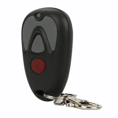 Chave de Controlo Remoto 433MHz com Cópia de Código, Código Fixo, Código de Aprendizagem, Código Rolante, Comando Remoto para Portão de Garagem - Preto