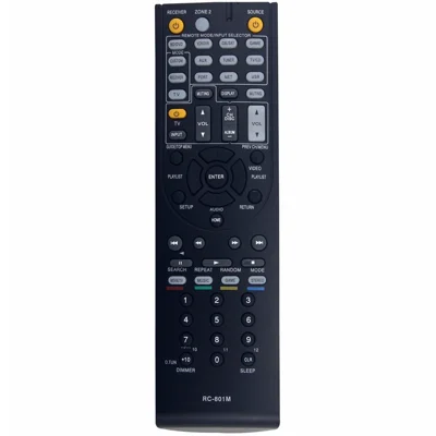 RC-801M IR Remote Control for Onkyo AV Receiver Ergonomic Infrared Wireless Replacement Controller