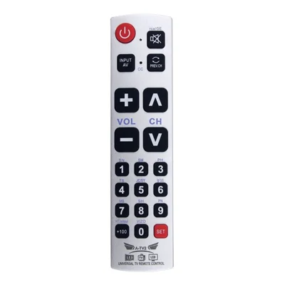 Mando a distancia universal A-TV2 para televisores Philips / Panasonic / Samsung / LG / Sharp con botones grandes y control por infrarrojos