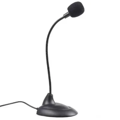 Microphone filaire pour ordinateur M6 Plug and Play Enregistrement vocal compatible avec ordinateur portable PC - Noir