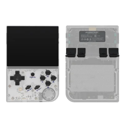 ANBERNIC RG35XX Console Retro per Giochi 3,5 pollici IPS Display 64 GB - Bianco Trasparente