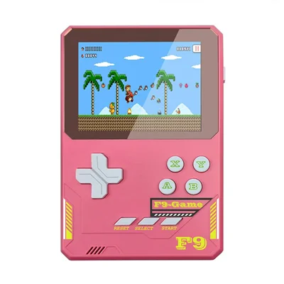 F9 3,5-inch LCD-scherm Kids Handheld Game Console Retro Handheld Videospelcadeau voor Kinderen - Diep Roze