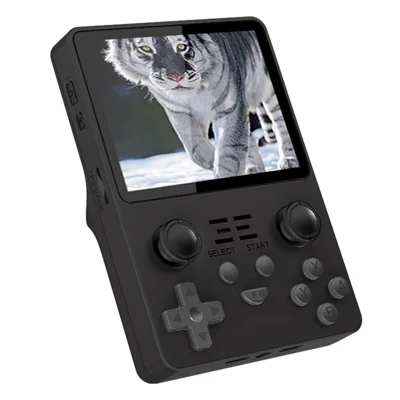POWKIDDY RGB20s 16+32G Retro Game Console Handheld 3.5-inch IPS Screen Joystick Arcade Game Device - Black
