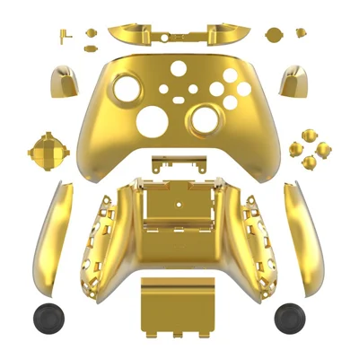 DATA FROG til Xbox Series X / S-spilstyringssystem ABS-skal med elektropladeret erstatningsdæksel til spilcontroller - Guld