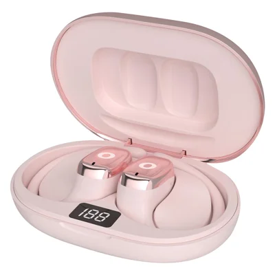 SHINECON QH-004 HiFi Sound Bluetooth-compatible 5.1 Earphones Noise Reduction OWS Open Ear Sports Headphones - Pink