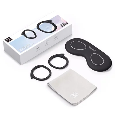 AMVR Silicone Lens Protector Set for Meta Quest 3 Anti-Scratch Ring + Dust Shield + Cleaning Cloth