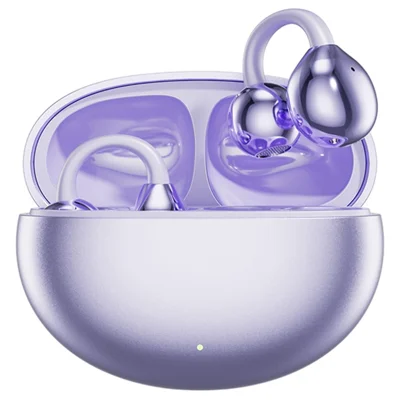 M91 Ear Clip Earbuds Wireless Bluetooth-compatible Noise Reduction Music Game Earphones - Purple