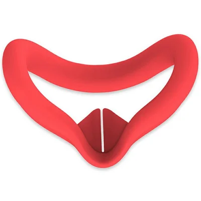 For Meta Quest 3S VR Facial Interface Silicone Case Anti-Sweat Face Pad Protective Cover - Red