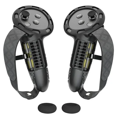 1 Pair For Meta Quest 3 / 3S Controller Grips Cover Silicone Extended Handle Accessories - Black