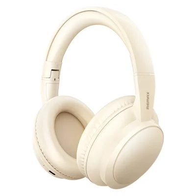 REMAX RB-100HB Wireless Headphones Bluetooth-Compatible Over-Ear Foldable Headset - Beige