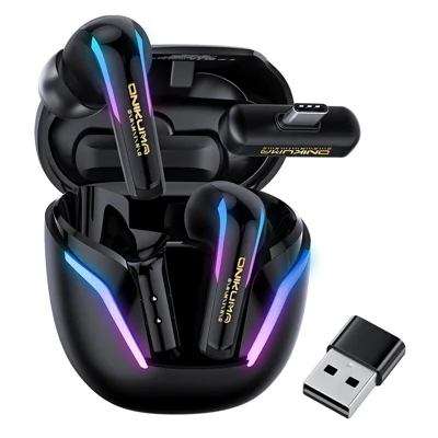 ONIKUMA T27 IPX4 Waterproof 2.4G Wireless Bluetooth-Compatible Gaming Earbuds Low Latency True Wireless Earphones