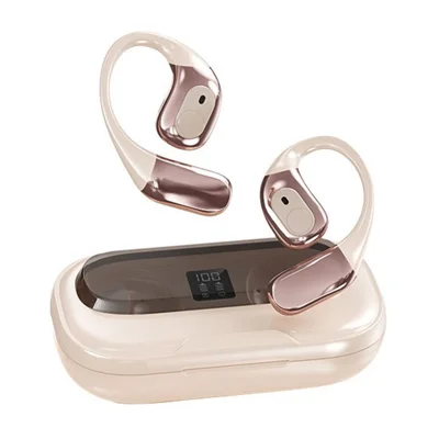 T23 Bluetooth-Compatible Headset Noise Cancelling Multi Language Translation Calling Music Wireless Earphones - Nude