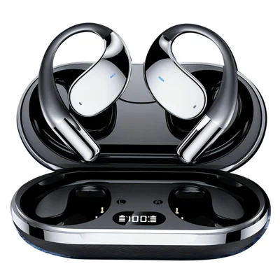 Q39 144 Languages Translation Earbuds HiFi Sound Open Ear Bluetooth-Compatible Music Earphones - Black