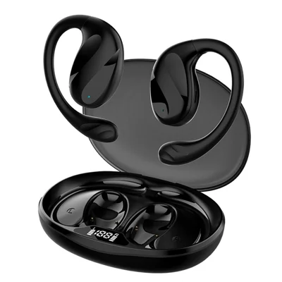 TW100 144 Languages Voice Translation Bluetooth-compatible Earbuds AI Photo Translation Video Call Interpreter Headphones - Black