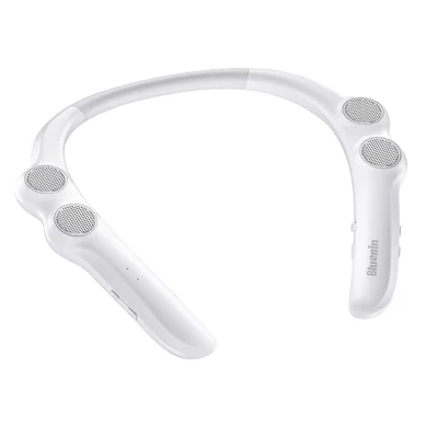 BLUENIN 929S Wearable Bluetooth-compatible Speaker Stereo Surround Sound Waterproof Outdoor Neckband Audio Device - White