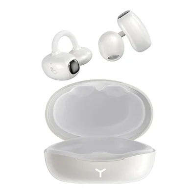 HM22 AI Translation Smart Noise Reduction Touch Control Sports Earbuds Bluetooth-compatible Ear Clip Headphones - White