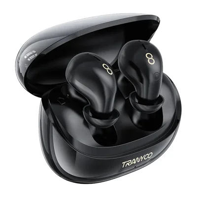 TRANYOO T-M29 Sleeping Mini TWS Bluetooth-Compatible Earbuds Lightweight In-ear Music Earphones - Black