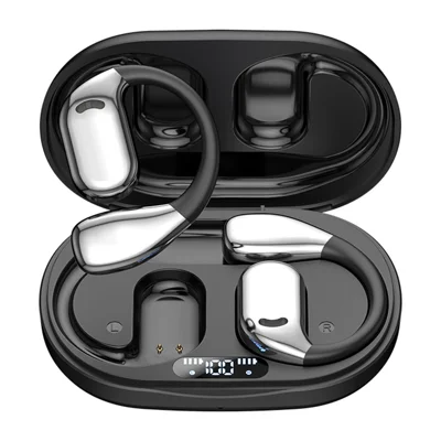 Smart AI Translation Earbuds ANC Noise Cancellation Multilingual Translator Open Ear Bluetooth-compatible Earphones - Black