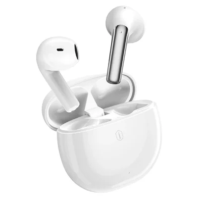 WIWU T31 ENC Wireless Bluetooth-Compatible Earphones 4 Mic Noise Cancellation Waterproof Music Headsets - White
