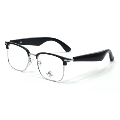 GY600 AI-vertaling Smart Glasses Bluetooth Draadloze Headset Anti Blue Light Zonnebril - Zilver+Zwart