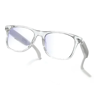 F16 AI-vertaling Bluetooth-oortelefoonglazen Aanraakbediening Draadloze Headset Smart Eyewear - Duidelijk frame / Anti-blauw licht