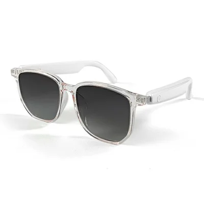 GS03 AI-vertaalglasses met Bluetooth-transparant montuur Smart Eyewear voor muziek en gesprekken - Gepolariseerd gradient grijs